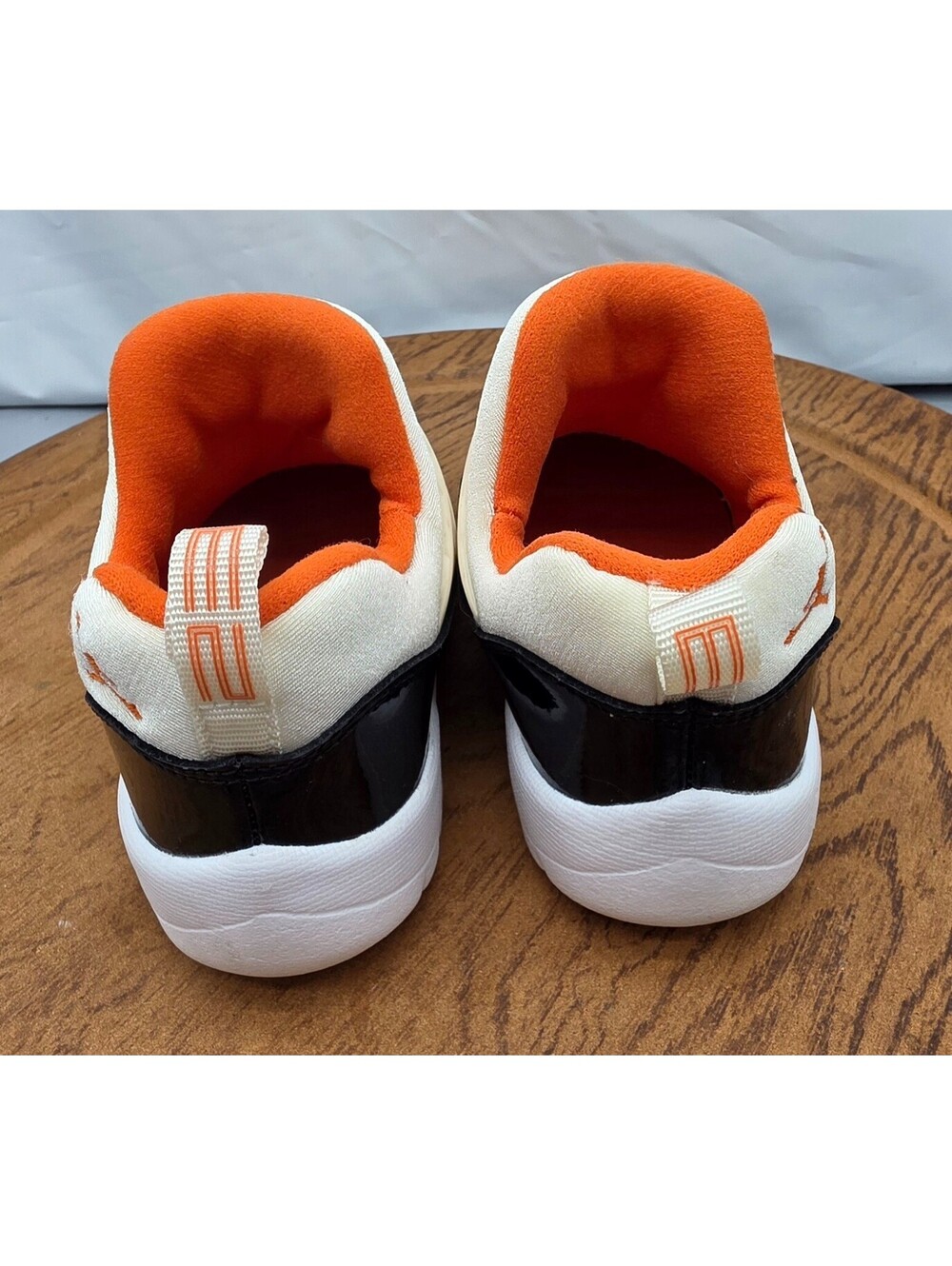 Jordan 11 Baby Slip On Sneakers Black White Orange Low Top Size 9C BQ7102-108 - Picture 4 of 13
